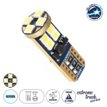 GLOBOSTAR® W5W-T10 81102 Λάμπα W5W T10 CANbus LED 2.5W 900lm 360° DC 12-24V IP20 Ψυχρό Λευκό 6000K - 12 x Epistar SMD3030 Chip - Μ1 x Π1 x Υ2.7cm - 1 Χρόνο Εγγύηση