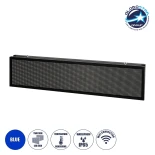 GLOBOSTAR®DISPLAY 90333 Κυλιόμενη Ψηφιακή Επιγραφή P10 Διπλής Όψης LED AC 220-240V Αδιάβροχο IP65 Μπλε - WiFi Control μέσω FK APP - Αισθητήρας Θερμοκρασίας & Υγρασίας - Μ168 x Π12 x Υ40cm - 2 Χρόνια Εγγύηση