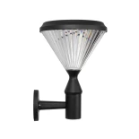 GLOBOSTAR® SOLARTIS 90527 Φωτιστικό Κολωνάκι Κήπου LED 10W 1000lm 180° με Ενσωματωμένο Φωτοβολταϊκό Panel 6V 5W & Επαναφορτιζόμενη Μπαταρία Li-ion 3.2V 6000mAh με Αισθητήρα Ημέρας-Νύχτας Αδιάβροχο IP65 Ψυχρό Λευκό 6000K - Sanan SMD Chip - Μαύρο - Μ26.5 x 