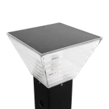 GLOBOSTAR® VEGGIE 90549 Φωτιστικό Κολωνάκι Κήπου με Ντουί 1 x E27 60° AC 220-240V Αδιάβροχο IP65 - Μαύρο - Μ20 x Π20 x Υ60cm - 2 Χρόνια Εγγύηση