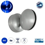 GloboStar® SEPTUM 93067 LED Φωτιστικό Αρχιτεκτονικού Φωτισμού Αδιάβροχο IP44 Δέσμης 1º Μοίρας 9 Watt 1150lm 230V CREE Μπλε Μ12 x Π11 x Υ17cm