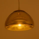 GLOBOSTAR® CRISTIN 999-0037 Μοντέρνο Κρεμαστό Φωτιστικό Οροφής με Ντουί 1 x G4 AC 220-240V IP20 - Χρυσό - Μ18 x Π18 x Υ13cm