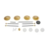 GloboStar® JOLIET 999-0044 Μοντέρνο Φωτιστικό Οροφής Πλέγμα Πολύφωτο 4 x G9 IP20 Μαύρο & Χρυσό Μέταλλο - Μ93 x Π20 x Υ106cm