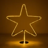 GLOBOSTAR® XMAS-STAR-SMALL Χριστουγεννιάτικο Διακοσμητικό Φωτιστικό LED 15,6W 624lm 360° AC 220-240V Αδιάβροχο IP65 Θερμό Λευκό 2700K   - Μαύρο & Διάφανο - M97 x Π25 x Υ107cm - 2 Χρόνια Εγγύηση
