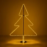 GLOBOSTAR® XMAS-TREE-SMALL Χριστουγεννιάτικο Διακοσμητικό Φωτιστικό LED 19,5W 780lm 360° AC 220-240V Αδιάβροχο IP65 Θερμό Λευκό 2700K - Μαύρο & Διάφανο - M102 x Π25 x Υ142cm - 2 Χρόνια Εγγύηση
