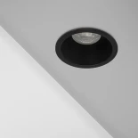 kelvo® DELTA 60629  Χωνευτό Φωτιστικό Downlight Σποτ για Λάμπα MR16 με Ντουί 1 x GU10 AC 220-240V IP20 - Μαύρο Ματ - Μ8.5 x Π8.5 x Υ3.5cm / Q7.5cm