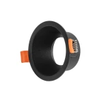 kelvo® DELTA 60629  Χωνευτό Φωτιστικό Downlight Σποτ για Λάμπα MR16 με Ντουί 1 x GU10 AC 220-240V IP20 - Μαύρο Ματ - Μ8.5 x Π8.5 x Υ3.5cm / Q7.5cm