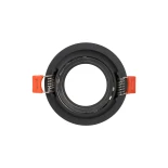 kelvo® DELTA 60629  Χωνευτό Φωτιστικό Downlight Σποτ για Λάμπα MR16 με Ντουί 1 x GU10 AC 220-240V IP20 - Μαύρο Ματ - Μ8.5 x Π8.5 x Υ3.5cm / Q7.5cm