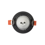 kelvo® DELTA 60629  Χωνευτό Φωτιστικό Downlight Σποτ για Λάμπα MR16 με Ντουί 1 x GU10 AC 220-240V IP20 - Μαύρο Ματ - Μ8.5 x Π8.5 x Υ3.5cm / Q7.5cm
