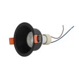 kelvo® DELTA 60629  Χωνευτό Φωτιστικό Downlight Σποτ για Λάμπα MR16 με Ντουί 1 x GU10 AC 220-240V IP20 - Μαύρο Ματ - Μ8.5 x Π8.5 x Υ3.5cm / Q7.5cm