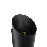 GLOBOSTAR® GANETTI 60671 Μοντέρνο Φωτιστικό Τοίχου - Απλίκα LED 10W 1250lm 60° AC 220-240V Αδιάβροχο IP65 Θερμό Λευκό 2700K - Bridgelux COB Chip & TÜV SÜD Driver - Μαύρο Ματ - Μ9.5 x Π11 x Υ19cm - 5 Χρόνια Εγγύηση