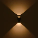 GLOBOSTAR® GANETTI 60671 Μοντέρνο Φωτιστικό Τοίχου - Απλίκα LED 10W 1250lm 60° AC 220-240V Αδιάβροχο IP65 Θερμό Λευκό 2700K - Bridgelux COB Chip & TÜV SÜD Driver - Μαύρο Ματ - Μ9.5 x Π11 x Υ19cm - 5 Χρόνια Εγγύηση