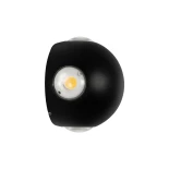 GLOBOSTAR® VEGA 60673 Μοντέρνο Φωτιστικό Τοίχου - Απλίκα LED 12W 1500lm 30° AC 220-240V Αδιάβροχο IP65 Θερμό Λευκό 2700K - Bridgelux COB Chip & TÜV SÜD Driver - Μαύρο Ματ - Μ10 x Π7.5 x Υ10cm - 5 Χρόνια Εγγύηση