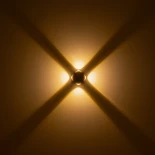 GLOBOSTAR® VEGA 60673 Μοντέρνο Φωτιστικό Τοίχου - Απλίκα LED 12W 1500lm 30° AC 220-240V Αδιάβροχο IP65 Θερμό Λευκό 2700K - Bridgelux COB Chip & TÜV SÜD Driver - Μαύρο Ματ - Μ10 x Π7.5 x Υ10cm - 5 Χρόνια Εγγύηση