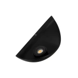 GLOBOSTAR® SELENE 60674 Μοντέρνο Φωτιστικό Τοίχου - Απλίκα LED 5W 625lm 90° AC 220-240V Αδιάβροχο IP65 Θερμό Λευκό 2700K - Bridgelux COB Chip & TÜV SÜD Driver - Μαύρο Ματ - Μ20 x Π9 x Υ12cm - 5 Χρόνια Εγγύηση
