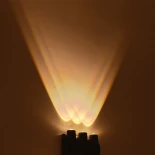 GLOBOSTAR® ARC 60680 Μοντέρνο Φωτιστικό Τοίχου - Απλίκα LED 12W 1500lm 30° AC 220-240V Αδιάβροχο IP65 Θερμό Λευκό 2700K - CREE XPE Chip & TÜV SÜD Driver - Μαύρο Ματ - Μ14 x Π4.8 x Υ11.5cm - 5 Χρόνια Εγγύηση
