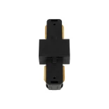 GLOBOSTAR® EUROTRACK-1PH 60903 Μονοφασικός Σύνδεσμος I Επέκτασης Ράγας 2 Καλωδίων 1L+1N για Σύστημα Ράγας Eurotrack-1PH AC 220-240V IP20 - Μαύρο Ματ - Μ9.4 x Π3.6 x Υ1.6cm