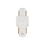 GLOBOSTAR® EUROTRACK-1PH 60904 Μονοφασικός Σύνδεσμος Ι Επέκτασης Ράγας 2 Καλωδίων 1L+1N για Σύστημα Ράγας Eurotrack-1PH AC 220-240V IP20 - Λευκό Ματ - Μ9.4 x Π3.6 x Υ1.6cm