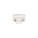 GLOBOSTAR® EUROTRACK-1PH 60904 Μονοφασικός Σύνδεσμος Ι Επέκτασης Ράγας 2 Καλωδίων 1L+1N για Σύστημα Ράγας Eurotrack-1PH AC 220-240V IP20 - Λευκό Ματ - Μ9.4 x Π3.6 x Υ1.6cm