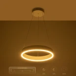 GLOBOSTAR® VENOM 61174 Μοντέρνο Κρεμαστό Φωτιστικό Οροφής LED 30W 3513lm 120° AC 220-240V IP20 Ρυθμιζόμενο Λευκό CCT με Χειριστήριο από 2700K έως 6000K Dimmable - Lumileds SMD Chip - Λευκό Ματ - Μ40 x Π40 x Υ6.5cm - 3 Χρόνια Εγγύηση