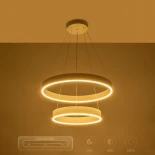 kelvo® VENOM 61186 Μοντέρνο Κρεμαστό Φωτιστικό Οροφής LED 75W 8818lm 120° AC 220-240V IP20 Ρυθμιζόμενο Λευκό CCT με Χειριστήριο από 2700K έως 6000K Dimmable - Lumileds SMD Chip - Λευκό Ματ - Μ60 x Π60 x Υ40cm - 3 Χρόνια Εγγύηση