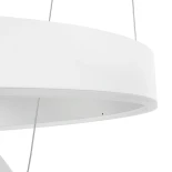 kelvo® VENOM 61186 Μοντέρνο Κρεμαστό Φωτιστικό Οροφής LED 75W 8818lm 120° AC 220-240V IP20 Ρυθμιζόμενο Λευκό CCT με Χειριστήριο από 2700K έως 6000K Dimmable - Lumileds SMD Chip - Λευκό Ματ - Μ60 x Π60 x Υ40cm - 3 Χρόνια Εγγύηση