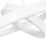 kelvo® VENOM 61186-DECO Μοντέρνο Κρεμαστό Φωτιστικό Οροφής LED 75W 8818lm 120° AC 220-240V IP20 Ρυθμιζόμενο Λευκό CCT με Χειριστήριο από 2700K έως 6000K Dimmable - Lumileds SMD Chip - Λευκό Ματ - Μ60 x Π60 x Υ40cm - 3 Χρόνια Εγγύηση
