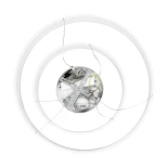 kelvo® VENOM 61186-DECO Μοντέρνο Κρεμαστό Φωτιστικό Οροφής LED 75W 8818lm 120° AC 220-240V IP20 Ρυθμιζόμενο Λευκό CCT με Χειριστήριο από 2700K έως 6000K Dimmable - Lumileds SMD Chip - Λευκό Ματ - Μ60 x Π60 x Υ40cm - 3 Χρόνια Εγγύηση