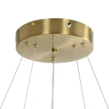 kelvo® VENOM 61187 Μοντέρνο Κρεμαστό Φωτιστικό Οροφής LED 75W 8818lm 120° AC 220-240V IP20 Ρυθμιζόμενο Λευκό CCT με Χειριστήριο από 2700K έως 6000K Dimmable - Lumileds SMD Chip - Χρυσό Βούρτσας - Μ60 x Π60 x Υ40cm - 3 Χρόνια Εγγύηση