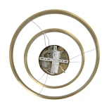 kelvo® VENOM 61187 Μοντέρνο Κρεμαστό Φωτιστικό Οροφής LED 75W 8818lm 120° AC 220-240V IP20 Ρυθμιζόμενο Λευκό CCT με Χειριστήριο από 2700K έως 6000K Dimmable - Lumileds SMD Chip - Χρυσό Βούρτσας - Μ60 x Π60 x Υ40cm - 3 Χρόνια Εγγύηση