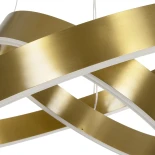 kelvo® VENOM 61187-DECO Μοντέρνο Κρεμαστό Φωτιστικό Οροφής LED 75W 8818lm 120° AC 220-240V IP20 Ρυθμιζόμενο Λευκό CCT με Χειριστήριο από 2700K έως 6000K Dimmable - Lumileds SMD Chip - Χρυσό Βούρτσας - Μ60 x Π60 x Υ40cm - 3 Χρόνια Εγγύηση