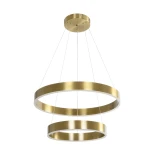 kelvo® VENOM 61187-DECO Μοντέρνο Κρεμαστό Φωτιστικό Οροφής LED 75W 8818lm 120° AC 220-240V IP20 Ρυθμιζόμενο Λευκό CCT με Χειριστήριο από 2700K έως 6000K Dimmable - Lumileds SMD Chip - Χρυσό Βούρτσας - Μ60 x Π60 x Υ40cm - 3 Χρόνια Εγγύηση