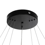 kelvo® VENOM 61188 Μοντέρνο Κρεμαστό Φωτιστικό Οροφής LED 120W 14158lm 120° AC 220-240V IP20 Ρυθμιζόμενο Λευκό CCT με Χειριστήριο από 2700K έως 6000K Dimmable - Lumileds SMD Chip - Μαύρο Ματ - Μ80 x Π80 x Υ60cm - 3 Χρόνια Εγγύηση