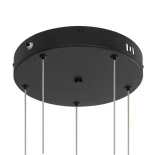 kelvo® LEXAGON 61397 Μοντέρνο Κρεμαστό Φωτιστικό Οροφής LED 120W 12000lm 200° AC 220-240V IP20 Ρυθμιζόμενο Λευκό CCT με Χειριστήριο από 2700K έως 6000K Dimmable - Lumileds SMD Chip - Μαύρο - Μ110 x Π90 x Υ110cm - 3 Χρόνια Εγγύηση