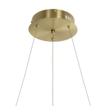 kelvo® GLOW 61659 Μοντέρνο Κρεμαστό Φωτιστικό Οροφής LED 58W 5800lm 360° AC 220-240V IP20 Ρυθμιζόμενο Λευκό CCT με Χειριστήριο από 2700K έως 6000K Dimmable - Lumileds SMD Chip - Χρυσό Πλατίνα & Λευκό Νήμα - Μ80 x Π80 x Υ60cm - 3 Χρόνια Εγγύηση