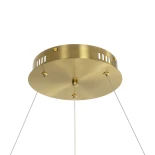 kelvo® GLOW 61660 Μοντέρνο Κρεμαστό Φωτιστικό Οροφής LED 69W 6900lm 360° AC 220-240V IP20 Ρυθμιζόμενο Λευκό CCT με Χειριστήριο από 2700K έως 6000K Dimmable - Lumileds SMD Chip - Χρυσό Πλατίνα & Λευκό Νήμα - Μ100 x Π100 x Υ70cm - 3 Χρόνια Εγγύηση
