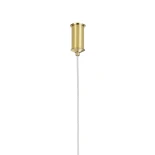 kelvo® GLOW 61662 Μοντέρνο Κρεμαστό Φωτιστικό Οροφής LED 34W 3400lm 360° AC 220-240V IP20 Ρυθμιζόμενο Λευκό CCT με Χειριστήριο από 2700K έως 6000K Dimmable - Lumileds SMD Chip - Χρυσό Πλατίνα & Λευκό Νήμα - Μ120 x Π35 x Υ50cm - 3 Χρόνια Εγγύηση