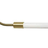 kelvo® GLOW 61664 Μοντέρνο Κρεμαστό Φωτιστικό Οροφής LED 15W 1500lm 360° AC 220-240V IP20 Ρυθμιζόμενο Λευκό CCT με Χειριστήριο από 2700K έως 6000K Dimmable - Lumileds SMD Chip - Χρυσό Πλατίνα & Λευκό Νήμα - Μ120 x Π3 x Υ25cm - 3 Χρόνια Εγγύηση