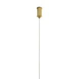 kelvo® GLOW 61665 Μοντέρνο Κρεμαστό Φωτιστικό Οροφής LED 28W 2800lm 360° AC 220-240V IP20 Ρυθμιζόμενο Λευκό CCT με Χειριστήριο από 2700K έως 6000K Dimmable - Lumileds SMD Chip - Χρυσό Πλατίνα & Λευκό Νήμα - Μ160 x Π3 x Υ25cm - 3 Χρόνια Εγγύηση