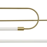 kelvo® GLOW 61665 Μοντέρνο Κρεμαστό Φωτιστικό Οροφής LED 28W 2800lm 360° AC 220-240V IP20 Ρυθμιζόμενο Λευκό CCT με Χειριστήριο από 2700K έως 6000K Dimmable - Lumileds SMD Chip - Χρυσό Πλατίνα & Λευκό Νήμα - Μ160 x Π3 x Υ25cm - 3 Χρόνια Εγγύηση