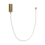 kelvo® GLOW 61666 Μοντέρνο Κρεμαστό Φωτιστικό Οροφής LED 27W 2700lm 360° AC 220-240V IP20 Ρυθμιζόμενο Λευκό CCT με Χειριστήριο από 2700K έως 6000K Dimmable - Lumileds SMD Chip - Χρυσό Πλατίνα & Λευκό Νήμα - Μ90 x Π9 x Υ95cm - 3 Χρόνια Εγγύηση
