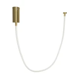 kelvo® GLOW 61666 Μοντέρνο Κρεμαστό Φωτιστικό Οροφής LED 27W 2700lm 360° AC 220-240V IP20 Ρυθμιζόμενο Λευκό CCT με Χειριστήριο από 2700K έως 6000K Dimmable - Lumileds SMD Chip - Χρυσό Πλατίνα & Λευκό Νήμα - Μ90 x Π9 x Υ95cm - 3 Χρόνια Εγγύηση