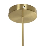 kelvo® GLOW 61667 Μοντέρνο Κρεμαστό Φωτιστικό Οροφής LED 34W 3400lm 360° AC 220-240V IP20 Ρυθμιζόμενο Λευκό CCT με Χειριστήριο από 2700K έως 6000K Dimmable - Lumileds SMD Chip - Χρυσό Πλατίνα & Λευκό Νήμα - Μ20 x Π35 x Υ120cm - 3 Χρόνια Εγγύηση