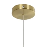 kelvo® GLOW 61668 Μοντέρνο Κρεμαστό Φωτιστικό Οροφής LED 65W 6500lm 360° AC 220-240V IP20 Ρυθμιζόμενο Λευκό CCT με Χειριστήριο από 2700K έως 6000K Dimmable - Lumileds SMD Chip - Χρυσό Πλατίνα & Λευκό Νήμα - Μ150 x Π150 x Υ80cm - 3 Χρόνια Εγγύηση