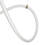 kelvo® GLOW 61668 Μοντέρνο Κρεμαστό Φωτιστικό Οροφής LED 65W 6500lm 360° AC 220-240V IP20 Ρυθμιζόμενο Λευκό CCT με Χειριστήριο από 2700K έως 6000K Dimmable - Lumileds SMD Chip - Χρυσό Πλατίνα & Λευκό Νήμα - Μ150 x Π150 x Υ80cm - 3 Χρόνια Εγγύηση