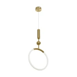 kelvo® GLOW 61678 Μοντέρνο Κρεμαστό Φωτιστικό Οροφής LED 18W 1800lm 360° AC 220-240V IP20 Ρυθμιζόμενο Λευκό CCT με On/Off 2700K/4500K/6000K - Lumileds SMD Chip - Χρυσό Πλατίνα & Λευκό Νήμα - Μ30 x Π6 x Υ60cm - 3 Χρόνια Εγγύηση