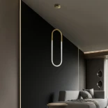 kelvo® GLOW 61679 Μοντέρνο Κρεμαστό Φωτιστικό Οροφής LED 18W 1800lm 360° AC 220-240V IP20 Ρυθμιζόμενο Λευκό CCT με On/Off 2700K/4500K/6000K - Lumileds SMD Chip - Χρυσό Πλατίνα & Λευκό Νήμα - Μ20 x Π2.5 x Υ60cm - 3 Χρόνια Εγγύηση