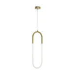 kelvo® GLOW 61679 Μοντέρνο Κρεμαστό Φωτιστικό Οροφής LED 18W 1800lm 360° AC 220-240V IP20 Ρυθμιζόμενο Λευκό CCT με On/Off 2700K/4500K/6000K - Lumileds SMD Chip - Χρυσό Πλατίνα & Λευκό Νήμα - Μ20 x Π2.5 x Υ60cm - 3 Χρόνια Εγγύηση