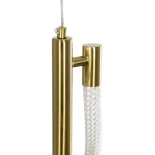 kelvo® GLOW 61681 Μοντέρνο Κρεμαστό Φωτιστικό Οροφής LED 24W 2400lm 360° AC 220-240V IP20 Ρυθμιζόμενο Λευκό CCT με On/Off 2700K/4500K/6000K - Lumileds SMD Chip - Χρυσό Πλατίνα & Λευκό Νήμα - Μ30 x Π17 x Υ66cm - 3 Χρόνια Εγγύηση