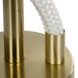 kelvo® GLOW 61685 Μοντέρνο Επιτραπέζιο Φωτιστικό Πορτατίφ LED 18W 1800lm 360° AC 220-240V IP20 Ρυθμιζόμενο Λευκό CCT με Αφή 2700K/4500K/6000K Dimmable - Lumileds SMD Chip - Χρυσό Πλατίνα & Λευκό Νήμα - Μ30 x Π30 x Υ60cm - 3 Χρόνια Εγγύηση